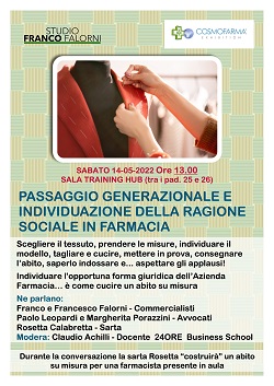 I due appuntamenti con lo Studio Falorni a Cosmofarma 